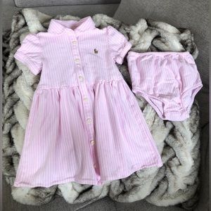 Polo Ralph Lauren Baby Dress with Romper | Baby Clothing